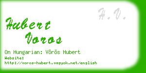 hubert voros business card