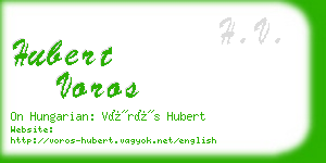 hubert voros business card